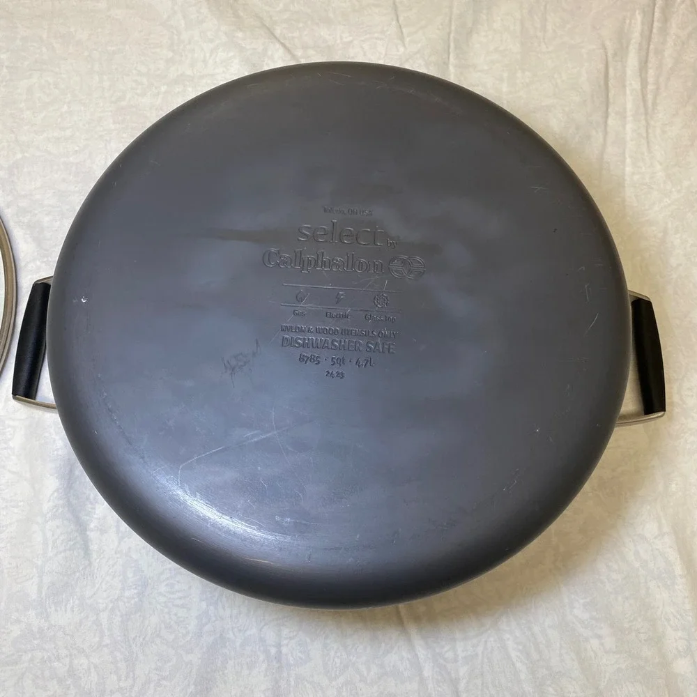 Calphalon Select 5 Qt Nonstick Dutch Oven Stock Pot Glass Lid 8785